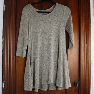 Casual Black and Tan Skater Dress